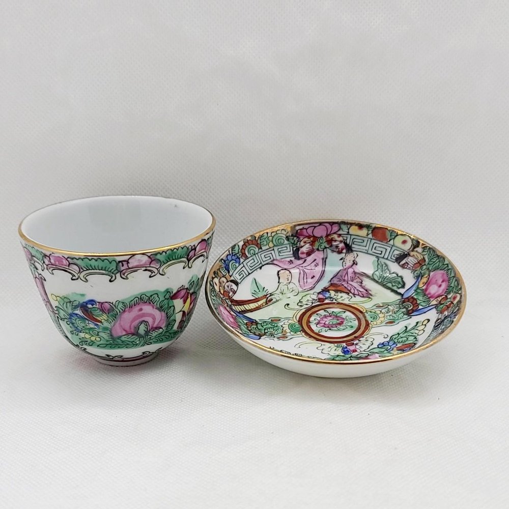 Vintage Rose Famile  Cup and Saucer Set